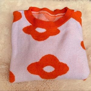 🏷SOLD!Orange knit Sweatshirt ♥️